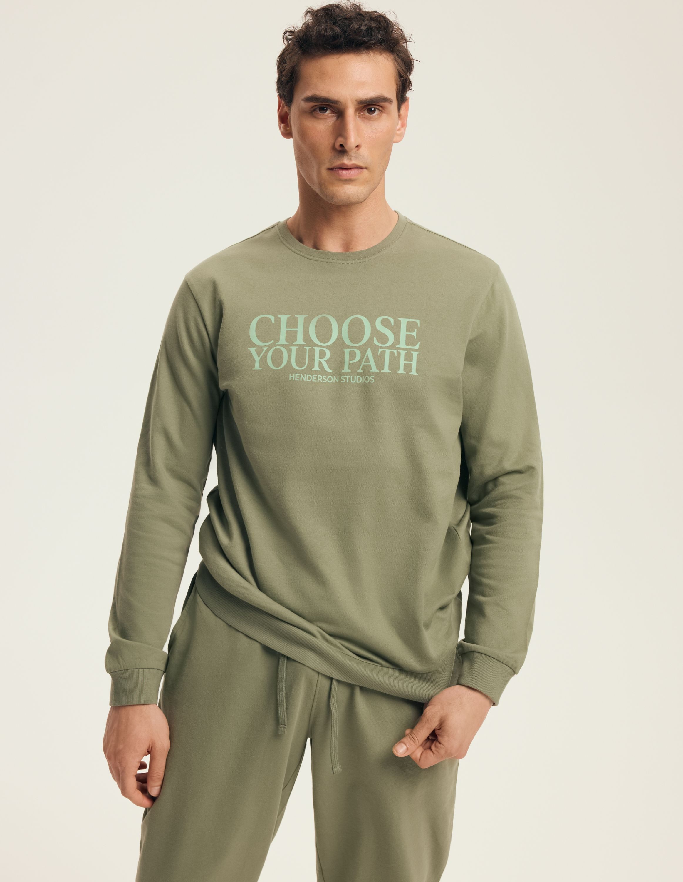 Henderson Hausanzug Hausanzug Loungewear Set Baumwolle Pullover & Jogginghosen Your (Rundhals-Pullover & Jogginghosen, 2 tlg)