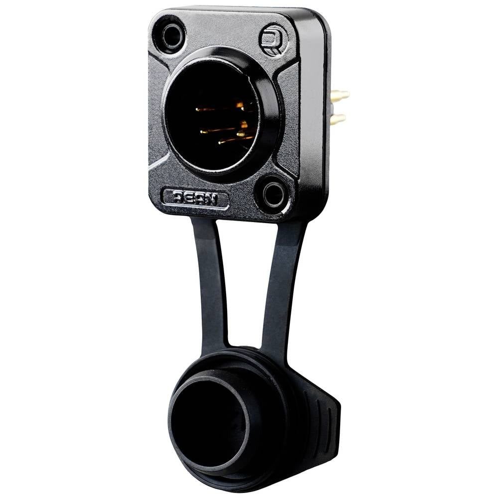 XLR 5 Pole Male receptacle, IP65 Airtight, Audio- & Video-Adapter