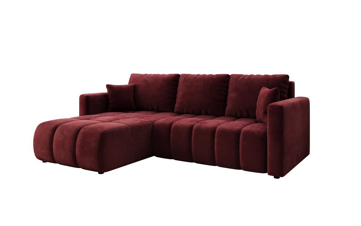 Luxusbetten24 Schlafsofa Designer Sofa Beatrice L in Samt, mit Schlaffunktion und Stauraum
