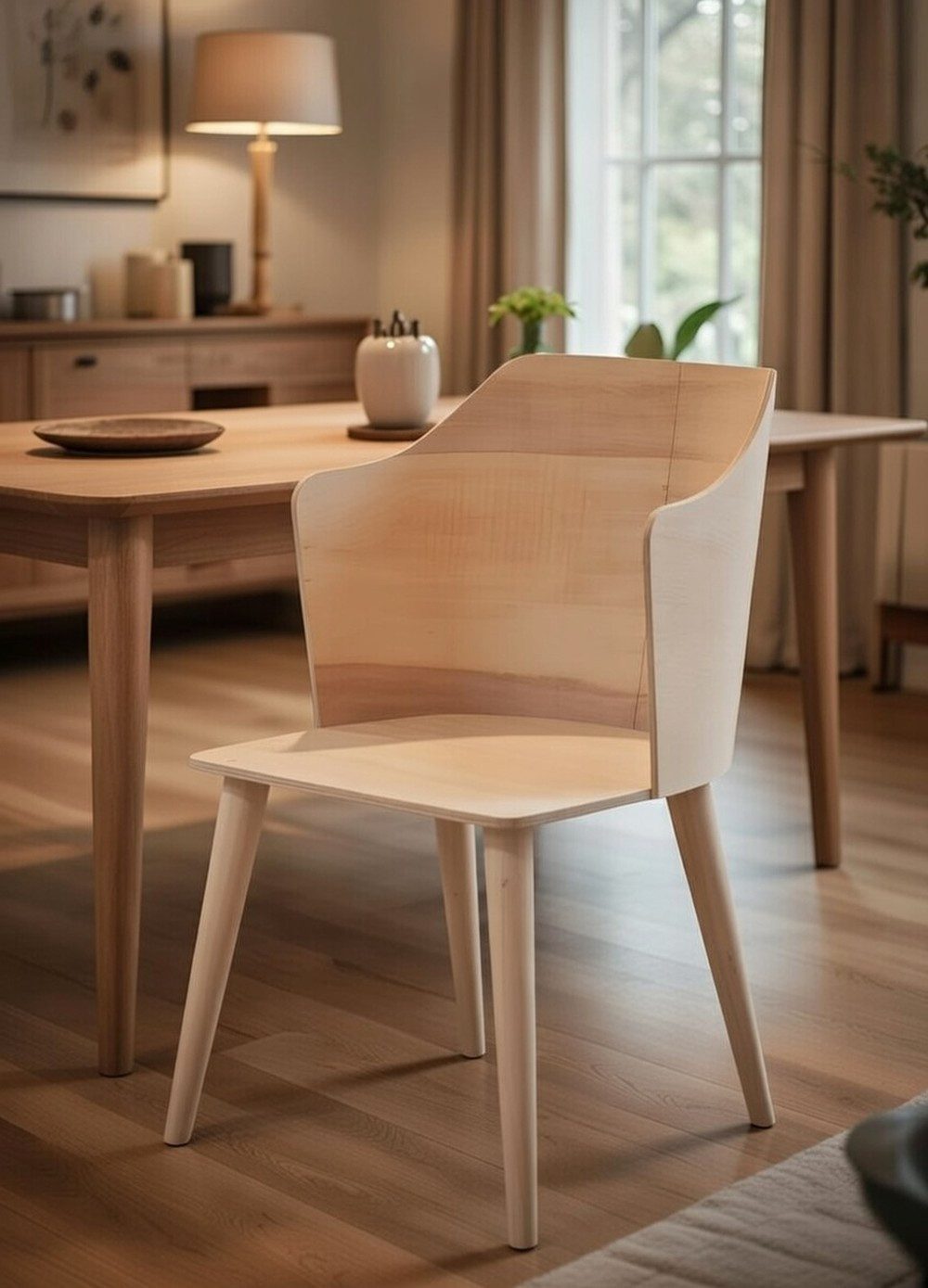 Xlmoebel Ergonomischer Holzstuhl für hohen Sitzkomfort im Essbereich, Made in Europa