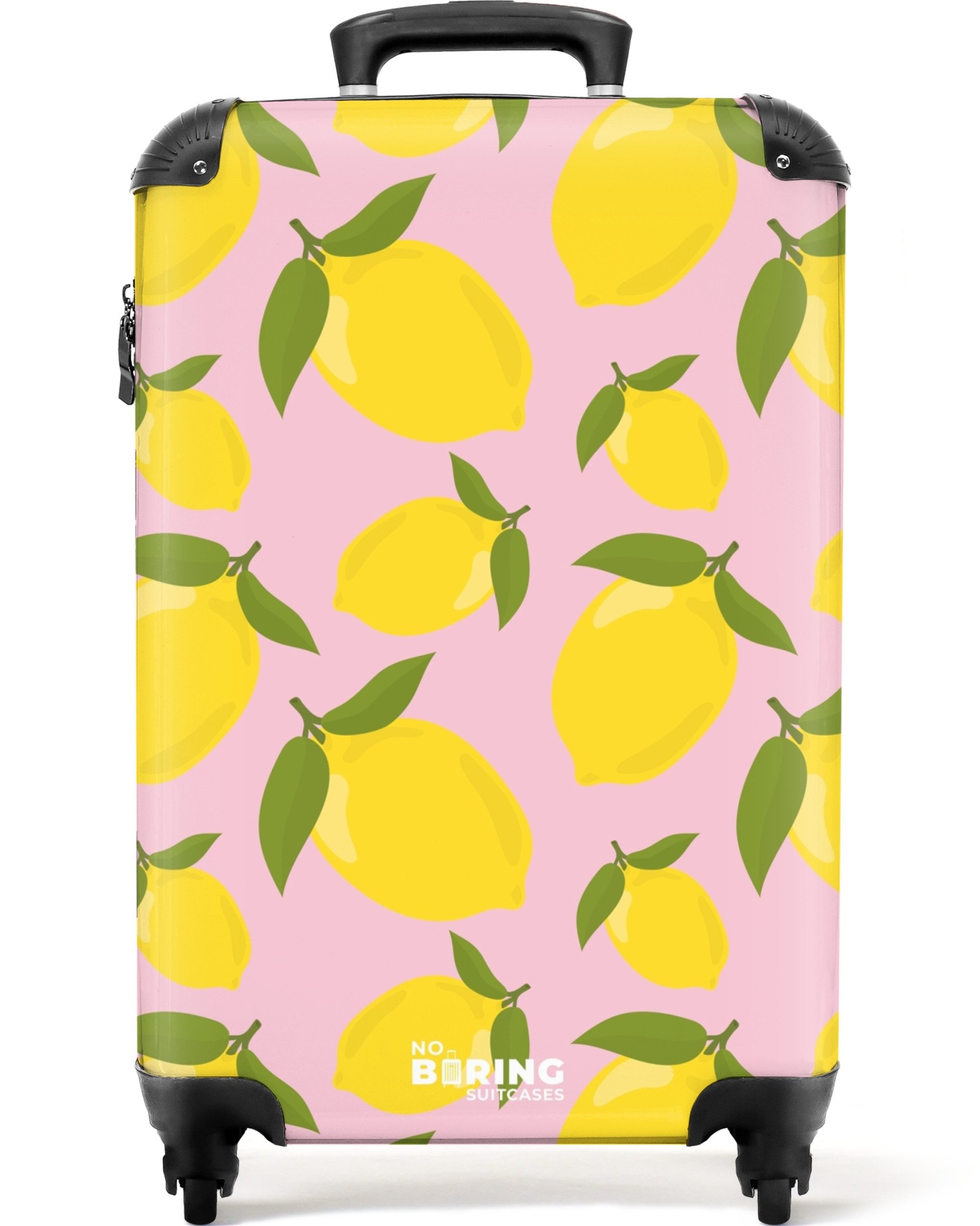 NoBoringSuitcases.com© Hartschalen-Trolley Pastellrosa mit Zitronen 55x35x2 günstig online kaufen