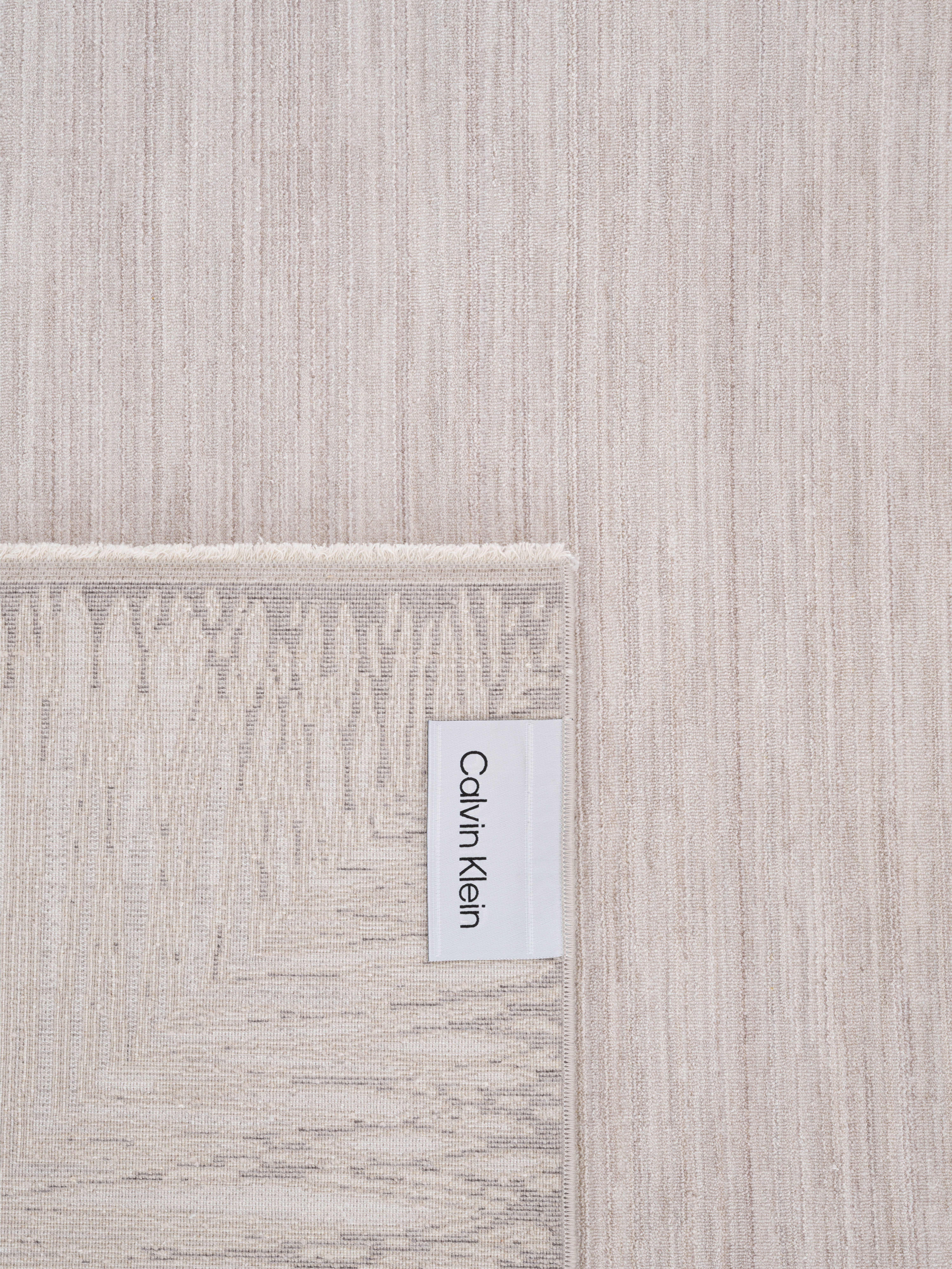 Calvin Klein home Teppich Passages, mit Fransen, Designerteppich, rechteckig, Höhe: 5 mm, Rahmen, meliert, Wohnzimmer, Schlafzimmer, Esszimmer