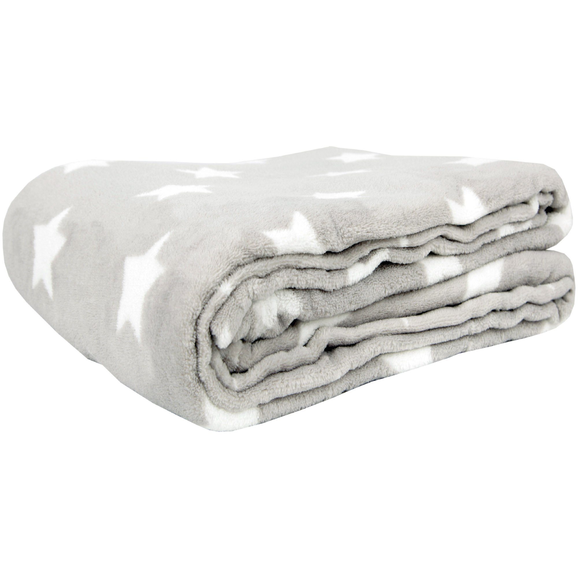 Wohndecke Sterne, Bestlivings, Kuscheldecke XXL Flauschdecke Microfaser-Decke