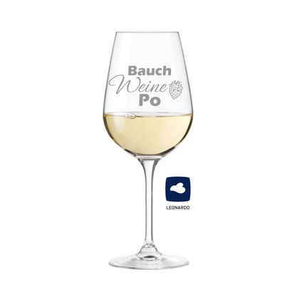 KS Laserdesign Weinglas Leonardo mit Gravur - Bauch, Weine, Po - witzige Geschenke, Glas, Lasergravur