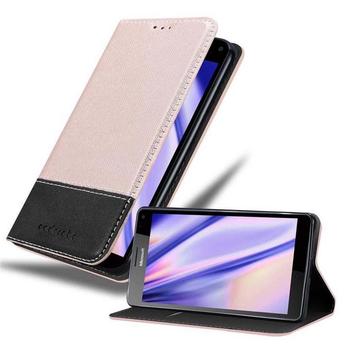 Cadorabo Handyhülle X-Wallet Kunstlederkombi Nokia Lumia 950 XL Klappbare Handy Schutzhülle - Hülle - mit Standfunktion und Kartenfach