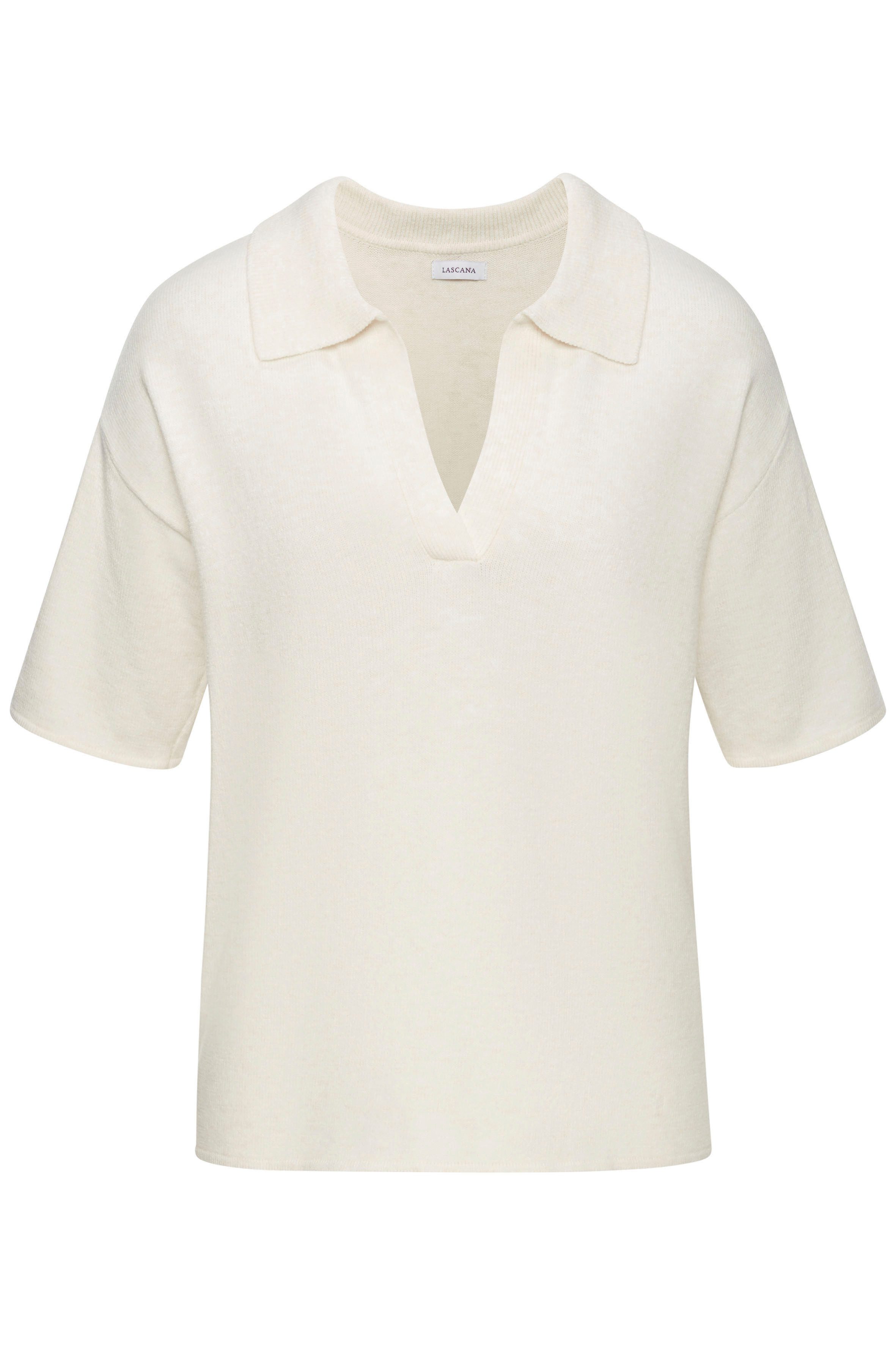 LASCANA Poloshirt aus hochwertigem Strick, Loungewear günstig online kaufen
