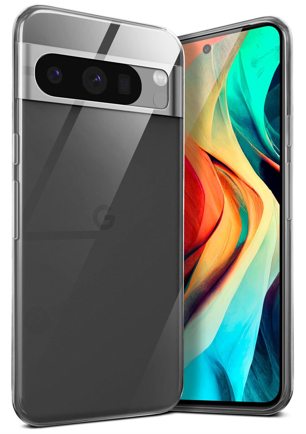 moex Handyhülle moex® Aero Case für Google Pixel 8 Pro, Hülle Silikon durchsichtig, Clear Schutzhülle Transparent Silikonhülle