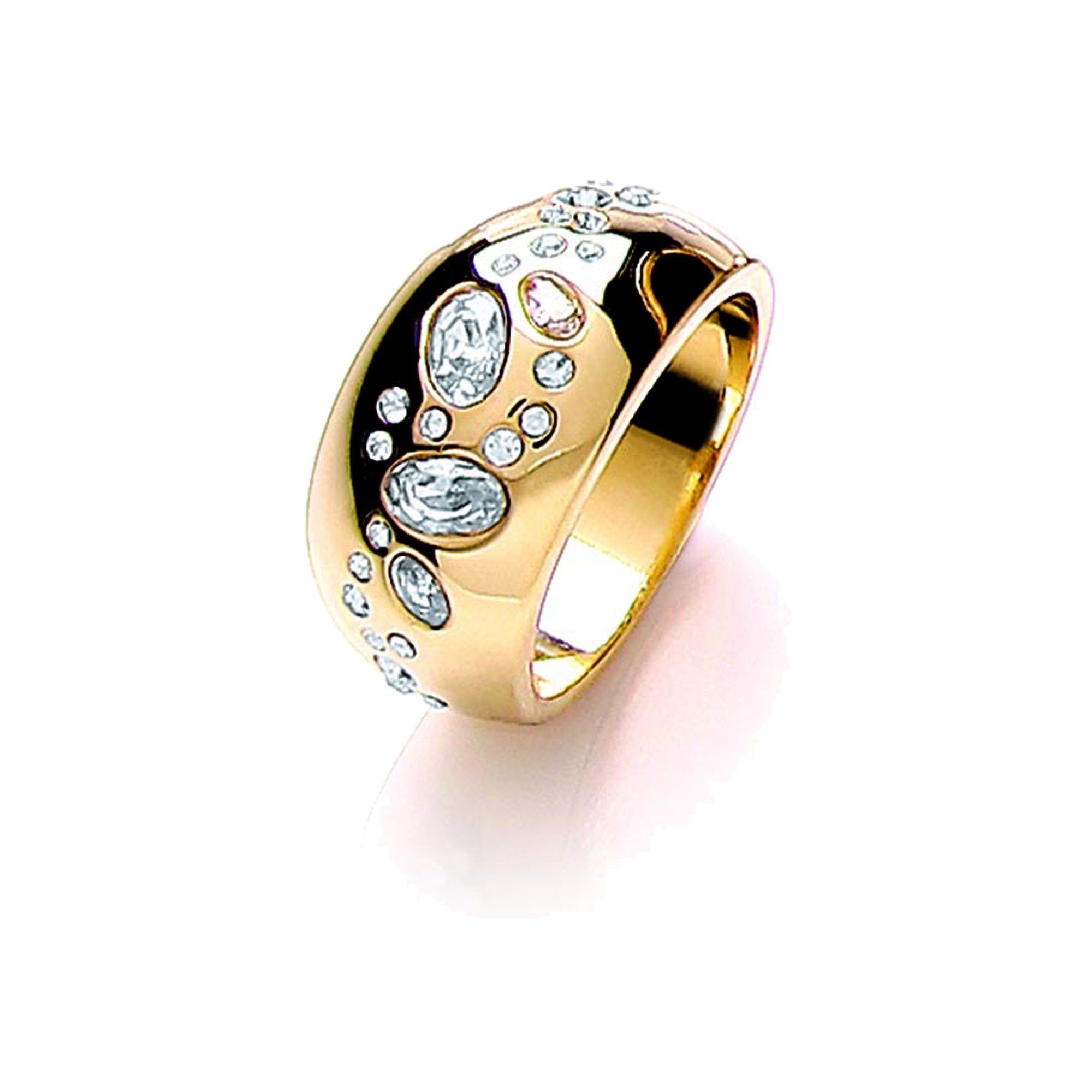 Buckley London Fingerring vergoldet mit Kristallen günstig online kaufen