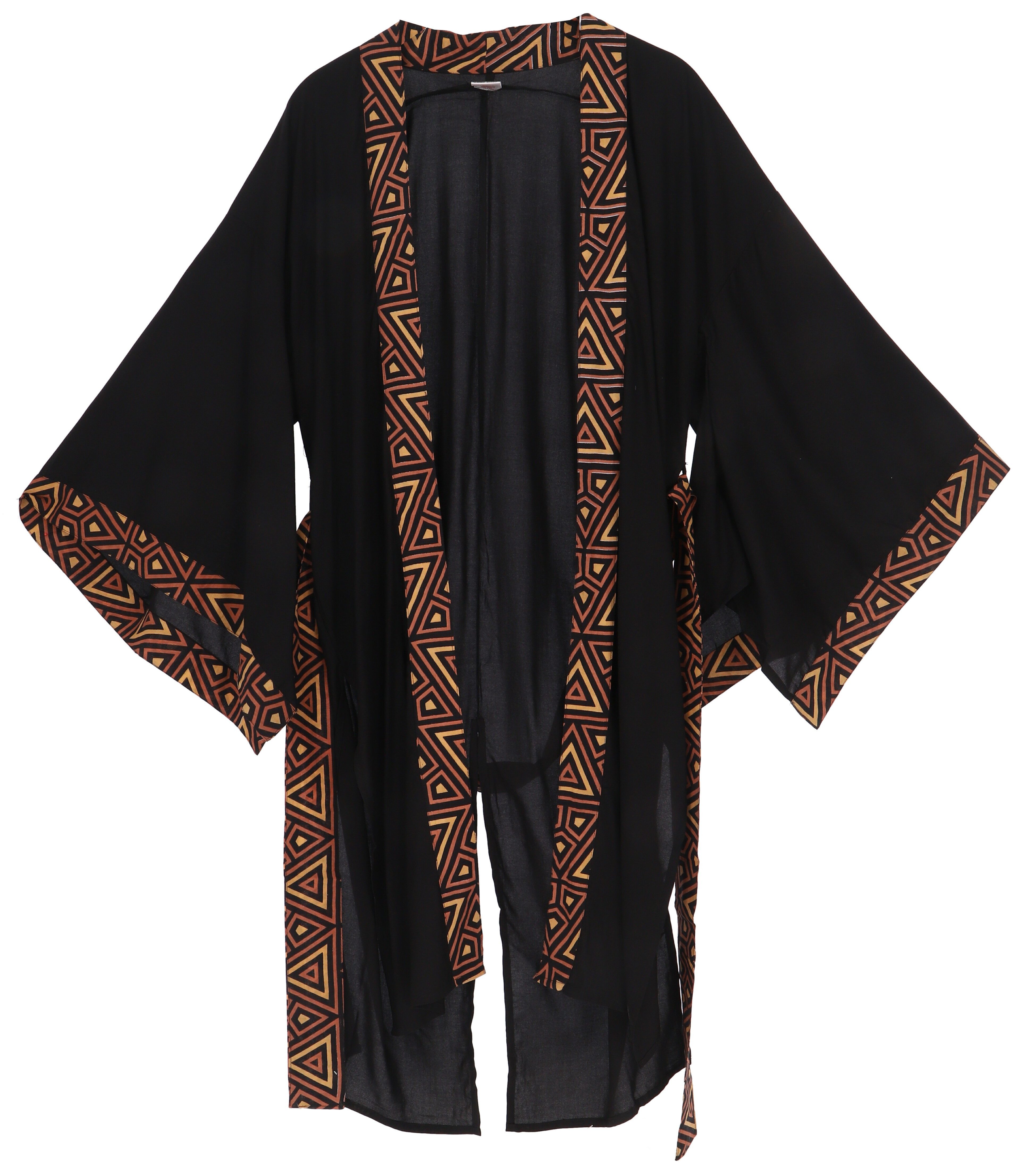 Guru-Shop Kimono Leichter Kimono mit Bordüre, günstig online kaufen