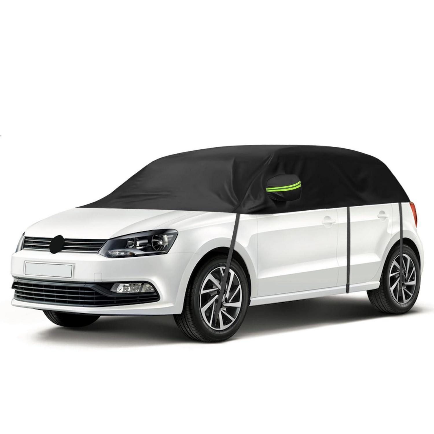 LuxusKollektion Autoplane Autoabdeckung Wasserdicht Halbgarage Polo MK5 Schwarz for Polo MK5 MK6