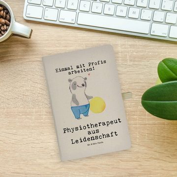 Mr. & Mrs. Panda Notizbuch Physiotherapeut Leidenschaft - Transparent - Geschenk, Tagebuch, Klad Mr. & Mrs. Panda, Handgefertigt