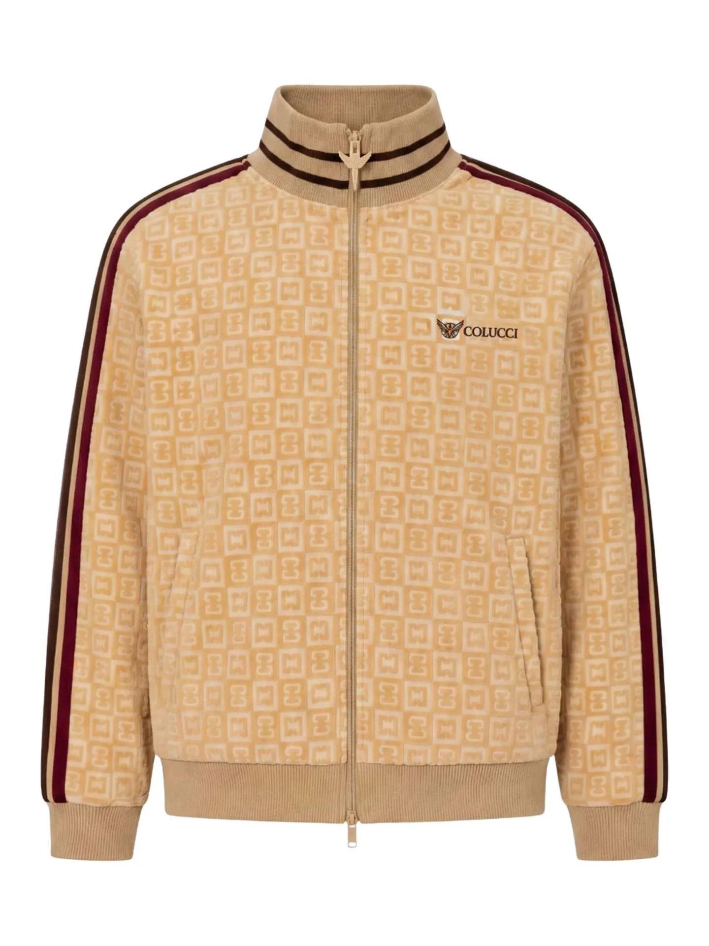COLUCCI Trainingsjacke Jacke Colucci Velours Checkerboard (1-St) Sportlich-eleganter Look