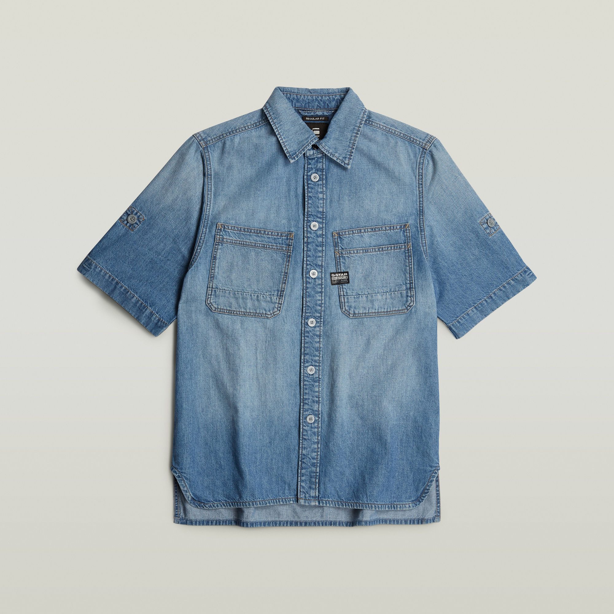 G-STAR Langarmhemd Slanted double pocket regular shirt