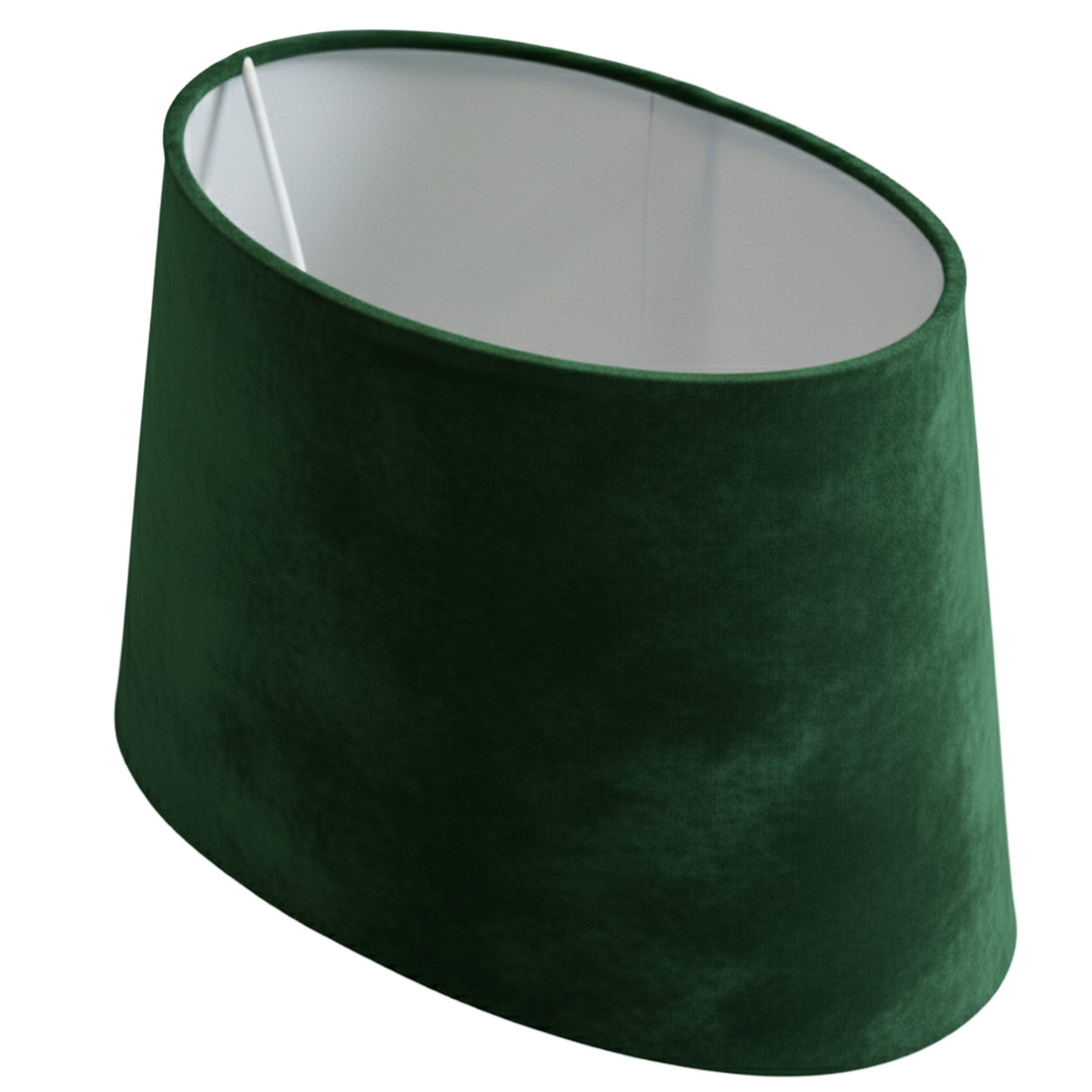 B&S Lampenschirm Lampenschirm oval Velvet grün B:31,5x20/T:23,5x15/H:19,5cm günstig online kaufen