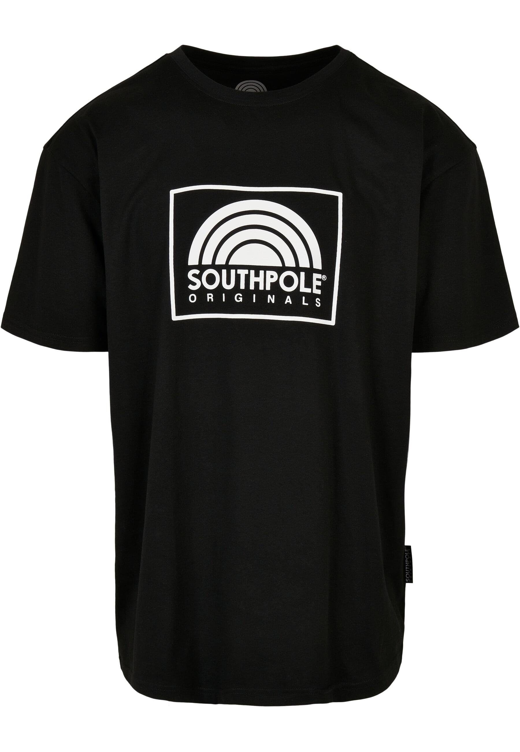 Southpole T-Shirt Logo (1-tlg) Herren Tee black Square Southpole