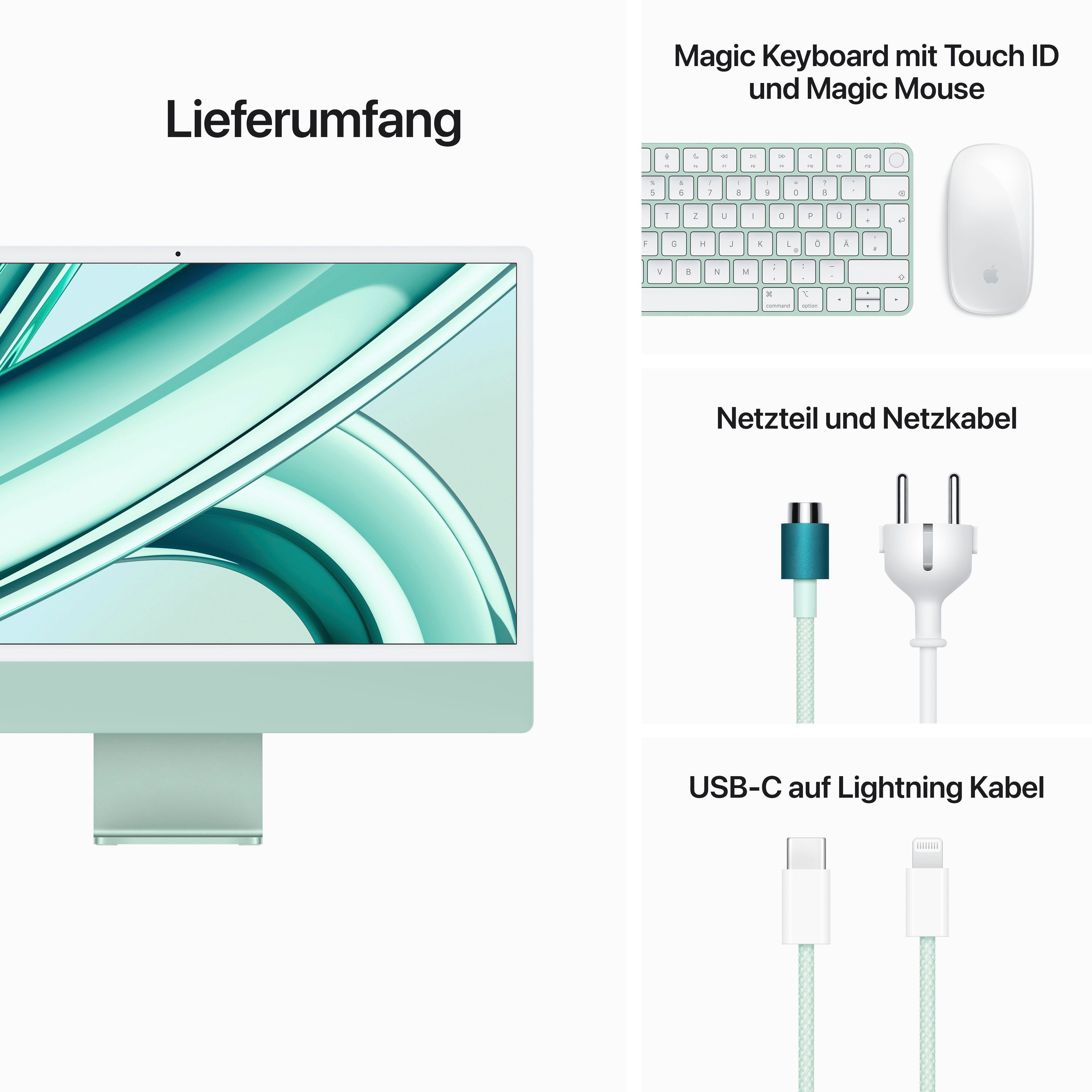 Apple iMac SSD) green GB GB M3 Zoll, Apple 24'' Apple iMac M3, 8 GPU, (24 256 RAM, 10-Core