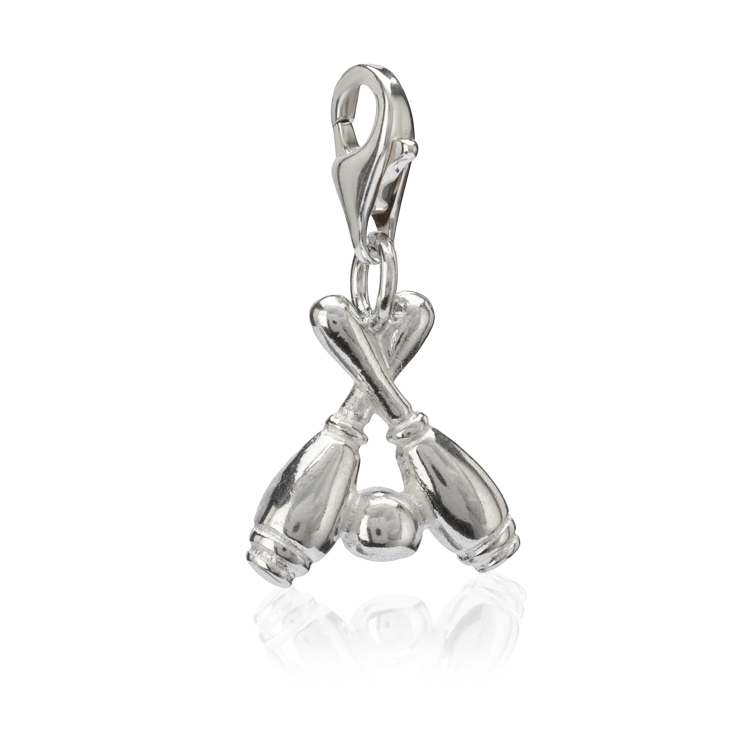NKlaus Charm-Einhänger Damen Подвески талисманы Bowling Pins Kegeln 925 Silbe