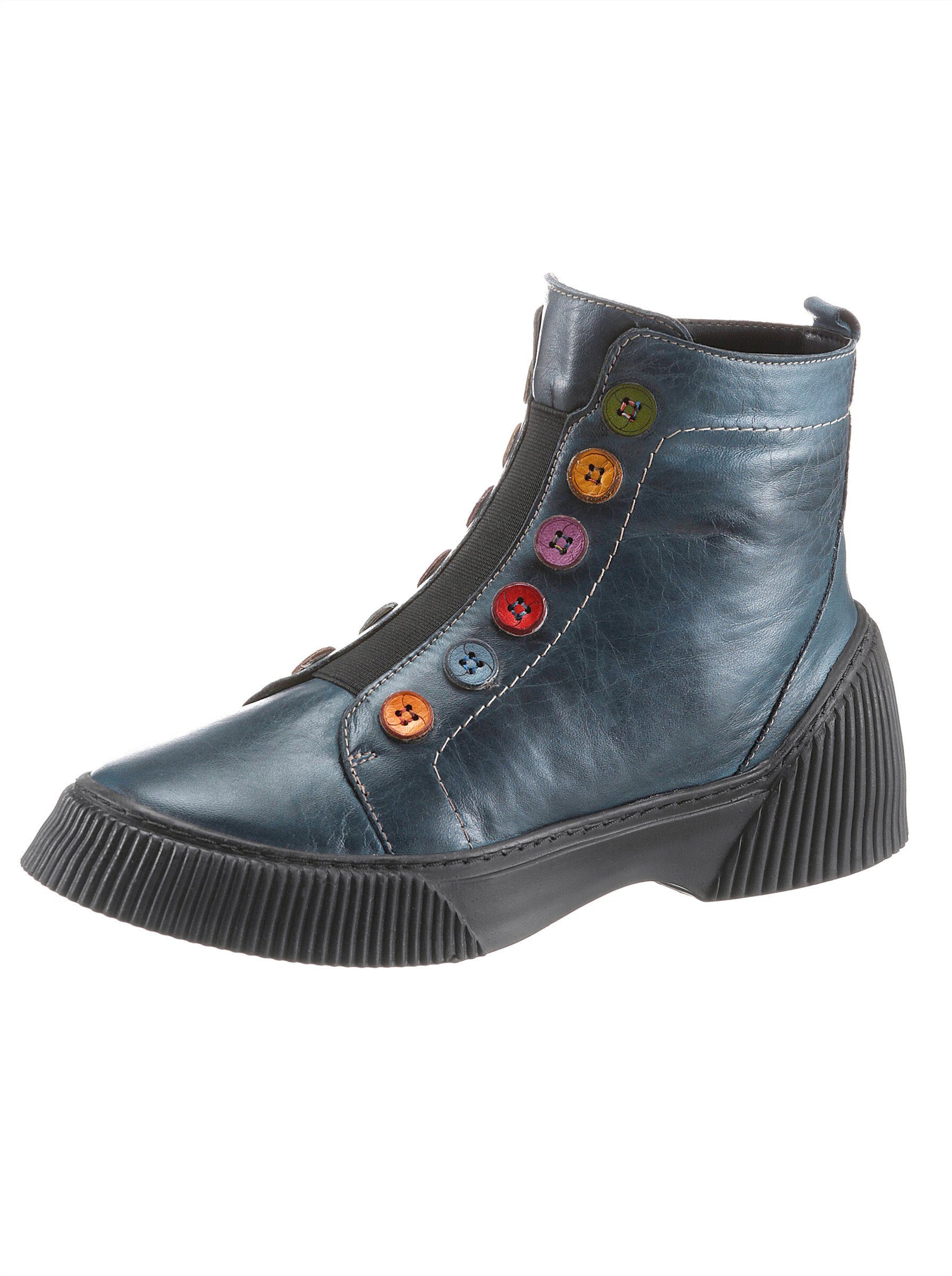 Gemini Stiefelette Wechselfußbett, Antirutschsohle jeansblau