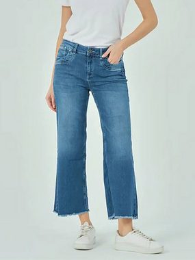 Glücksstern 5-Pocket-Jeans Jeans Clara Bea Flared Bisterblau