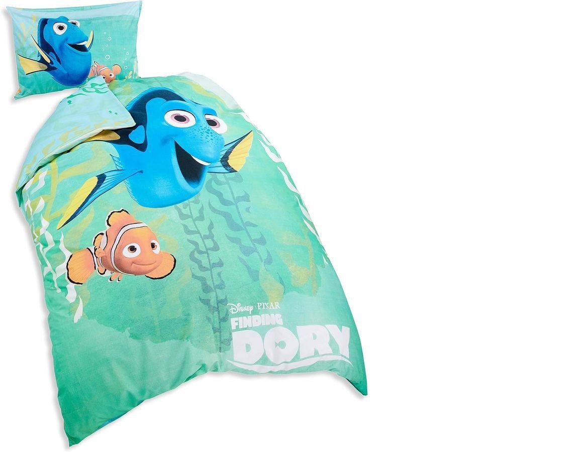 NKlaus Bettwäsche Disney Findet Dorie - Wendebettwäsche - 50 x 70 / 160 x 210 cm, 1 teilig
