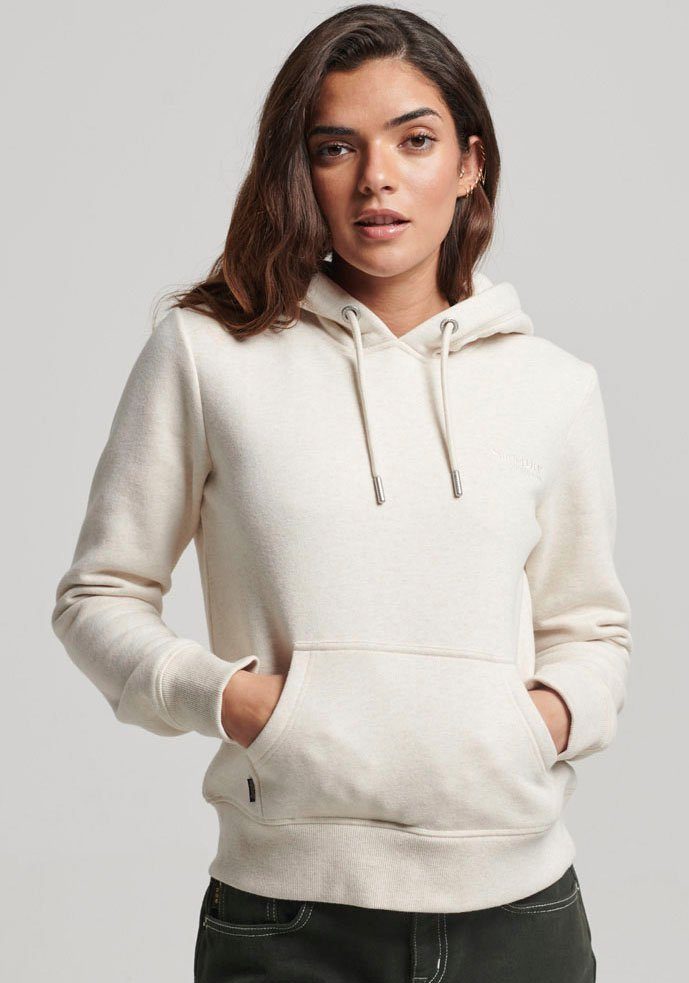 Oat ESSENTIAL Superdry LOGO Light Kapuzensweatshirt HOODIE Marl