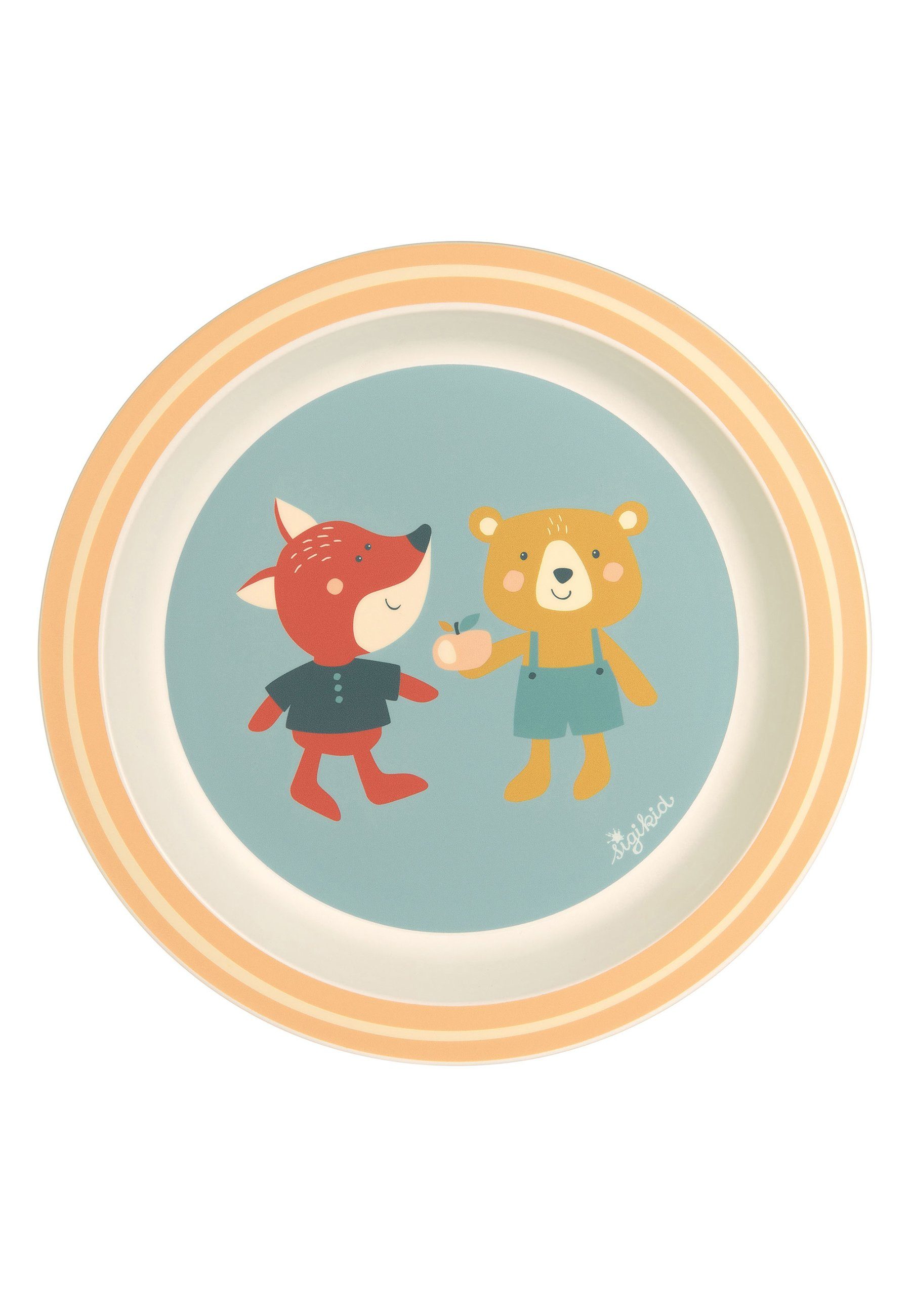 Sigikid Teller Kindergeschirr Teller Bär & Fuchs rPET "4 Freunde", (1 St)