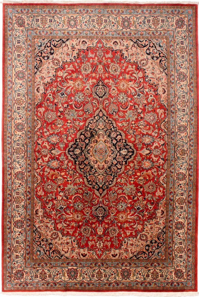 Orientteppich Mashhad 201x294 Handgeknüpfter Orientteppich / Perserteppich, Nain Trading, rechteckig, Höhe: 12 mm