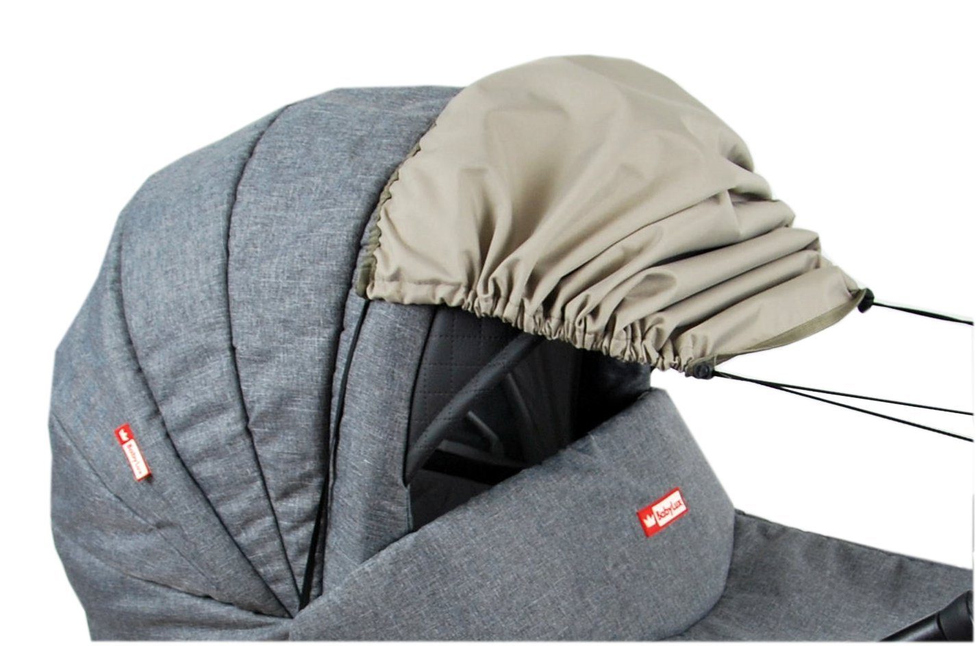 BabyLux Kinderwagen-Sonnenschutzhülle BABYLUX Sonnenschutz UV Rollo Schutz SONNENSEGEL für Kinderwagen (1-St), Khaki