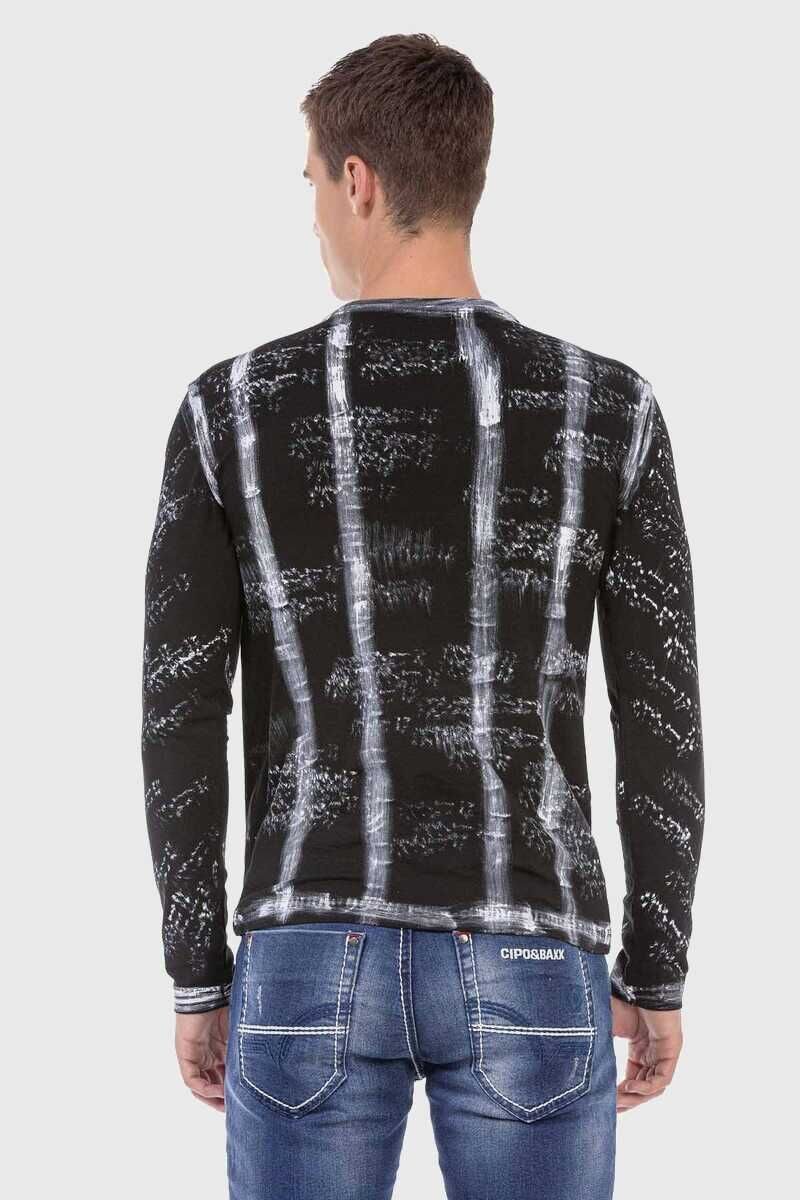 Cipo & Baxx T-Shirt Sweatshirts mit Allover-Muster und Frontprint