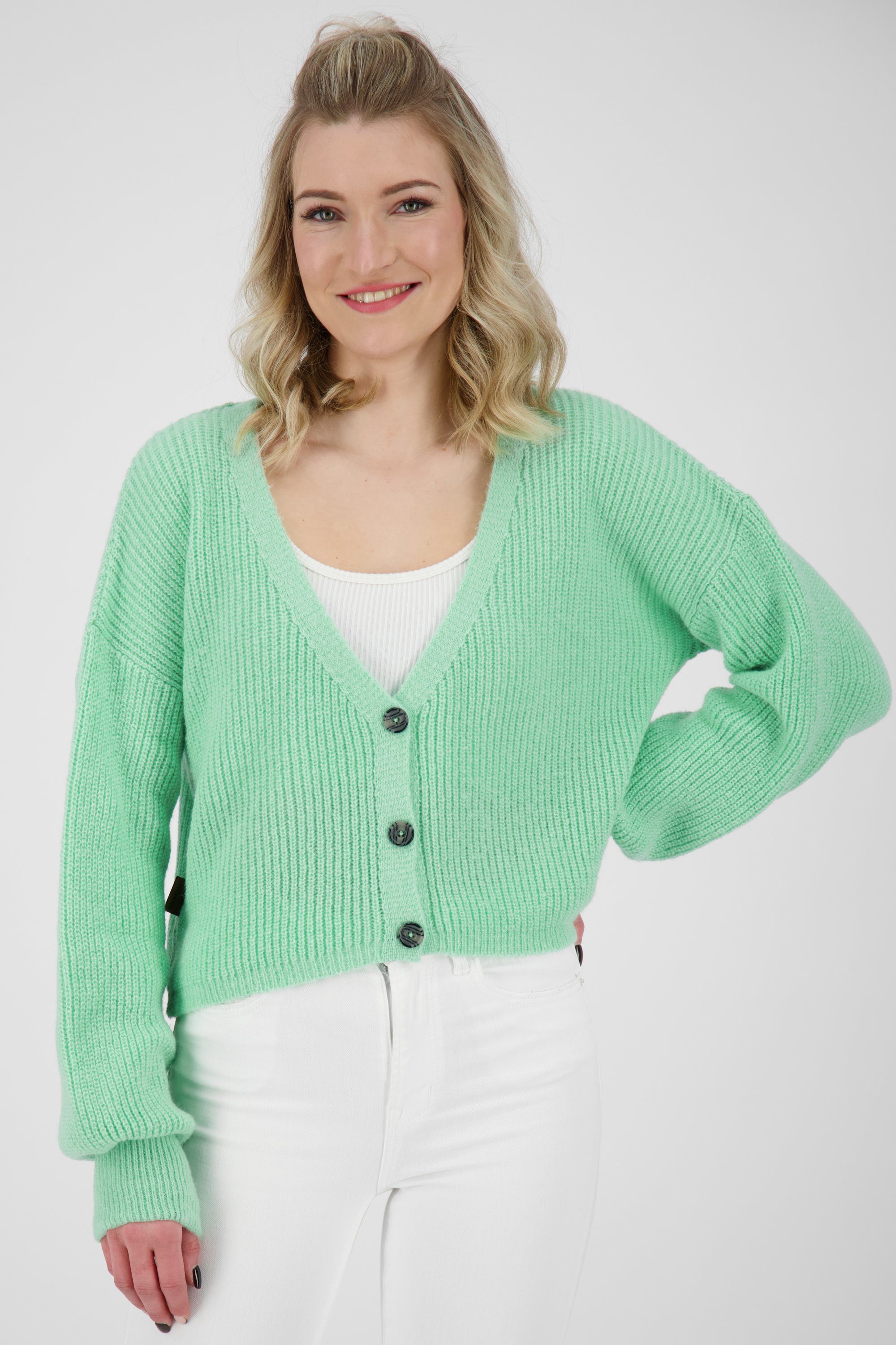 Import aus Übersee Alife & Kickin KrissyAK Damen aqua Cardigan Cardigan Strickjacke Knit