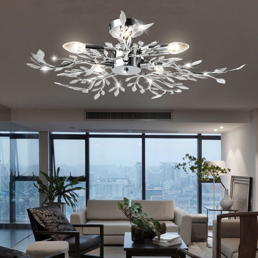 GLOBO LIGHTING Deckenleuchte, Leuchtmittel nicht inklusive, Deckenlampe Deckenleuchte Beleuchtung Acrylblätter Leuchte Globo FLASH