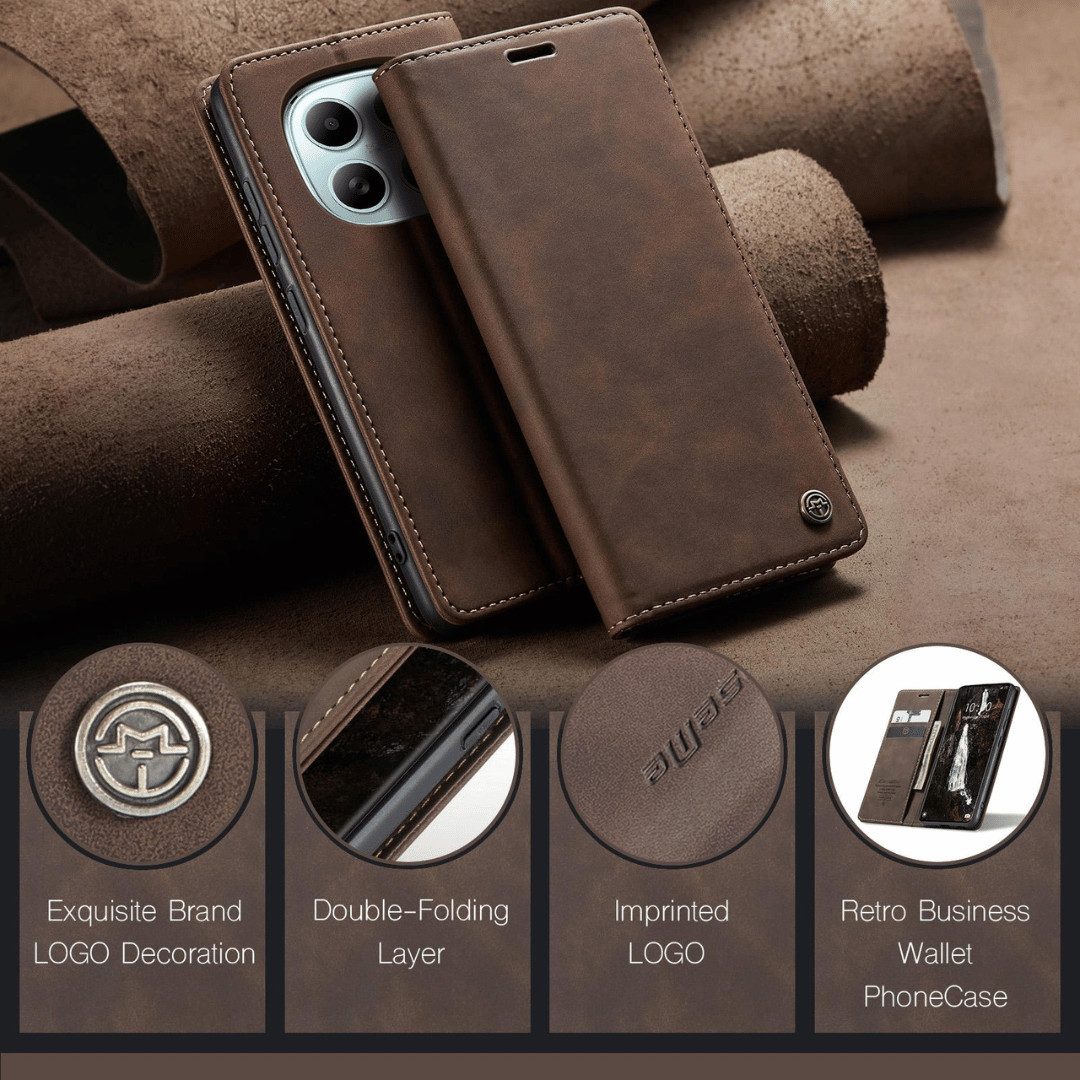 SmartUP Smartphone-Hülle für Xiaomi Redmi Note 15 / Pro / Pro+ 4G / 5G Klapphülle Tasche Case 6,83, Integrierte Standfunktion, zwei Kartenfächer – Bild 4 von 5