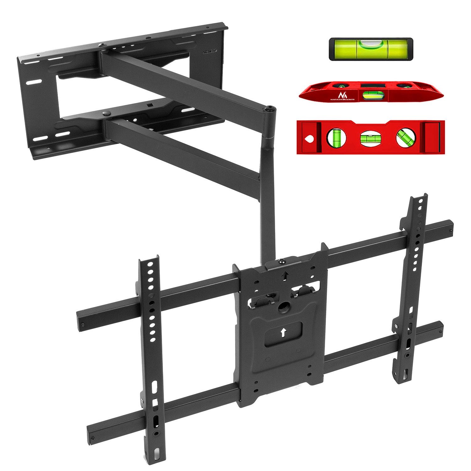 Maclean TV-Wandhalterung MC-985, (bis 80,00 Zoll, TV-Halterung 37-80'' langer Arm 91,5 cm)
