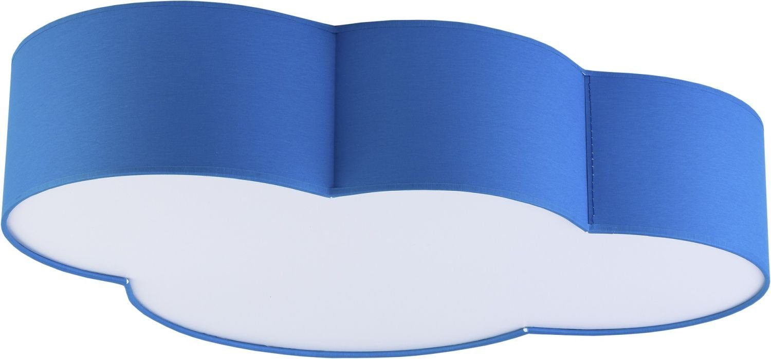 Licht-Erlebnisse Deckenleuchte WOLKI, ohne Leuchtmittel, Kinderzimmerleuchte Decke Blau B: 62 cm Wolke 4x E27 Wolkenlampe