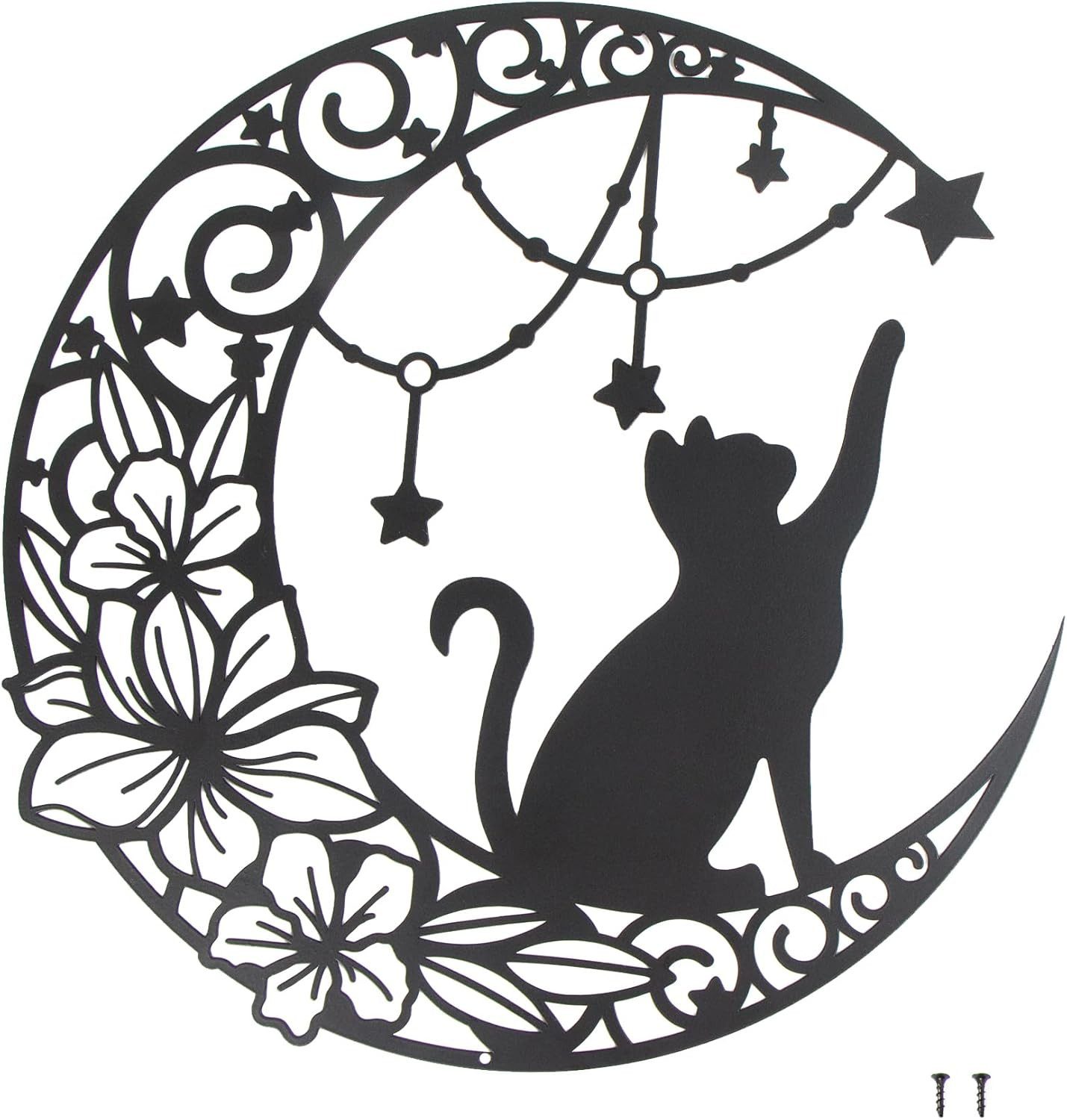 Coonoor Wanddekoobjekt Mond Und Katze Metall günstig online kaufen