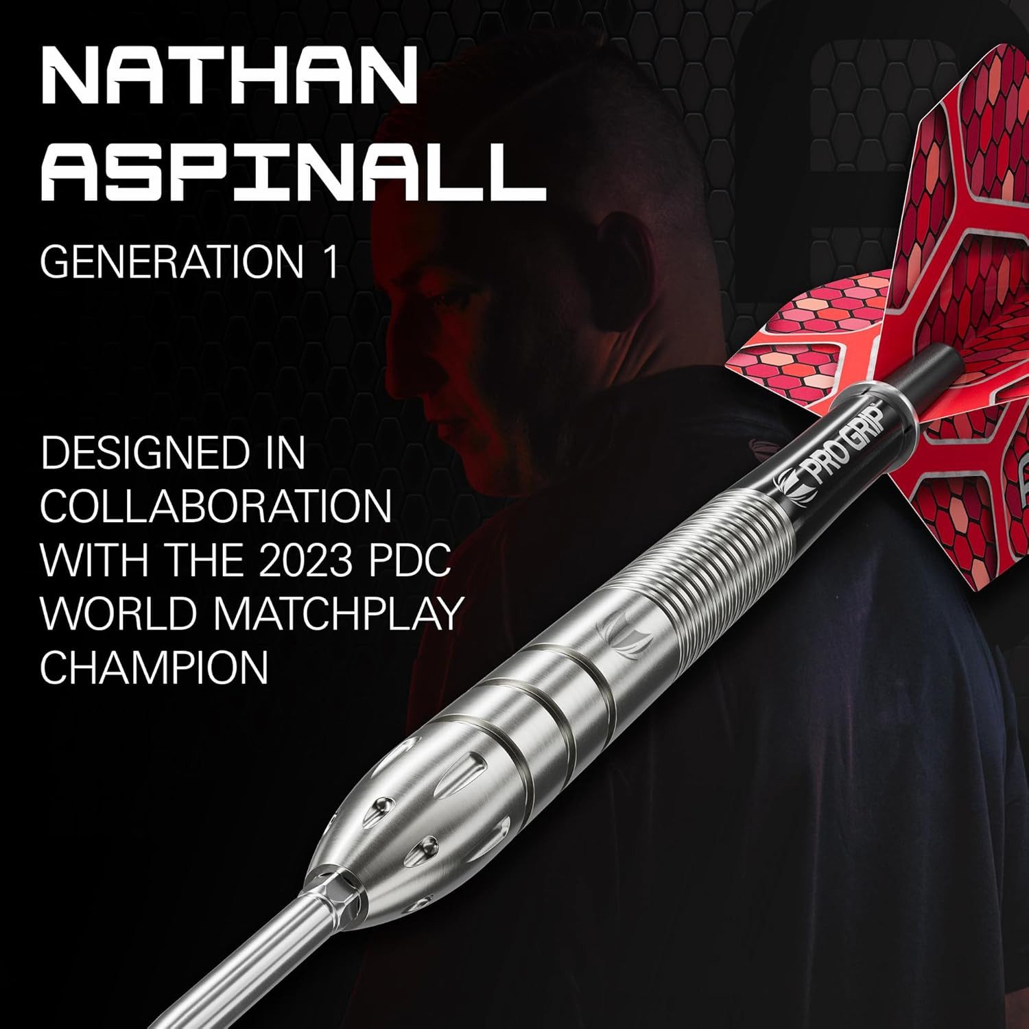 TARGET DARTS Dartpfeil Nathan Aspinall Gen 1 Steeldarts 90% Wolfram, 22G Swiss Points