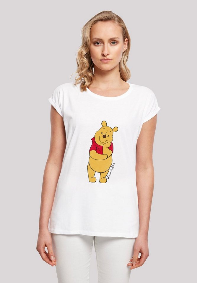 F4NT4STIC T-Shirt \'Disney Winnie The Pooh Classic\' Damen,Premium Merch,Regular-Fit,Kurze  Ärmel,Bedruckt, Sehr weicher Baumwollstoff mit hohem Tragekomfort