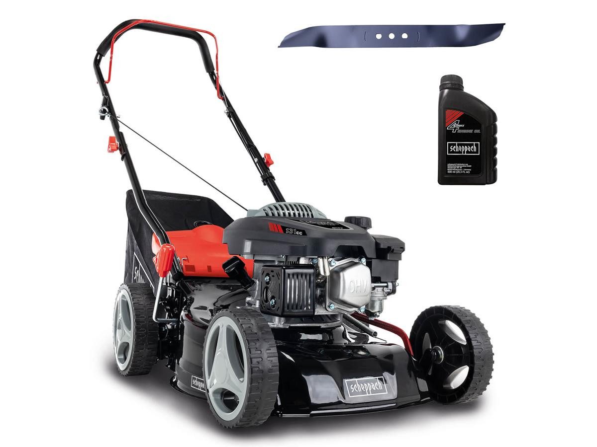 Scheppach Benzinrasenmäher RM420, 42 cm Schnittbreite, (Set), 131 cm³ 3,3PS günstig online kaufen