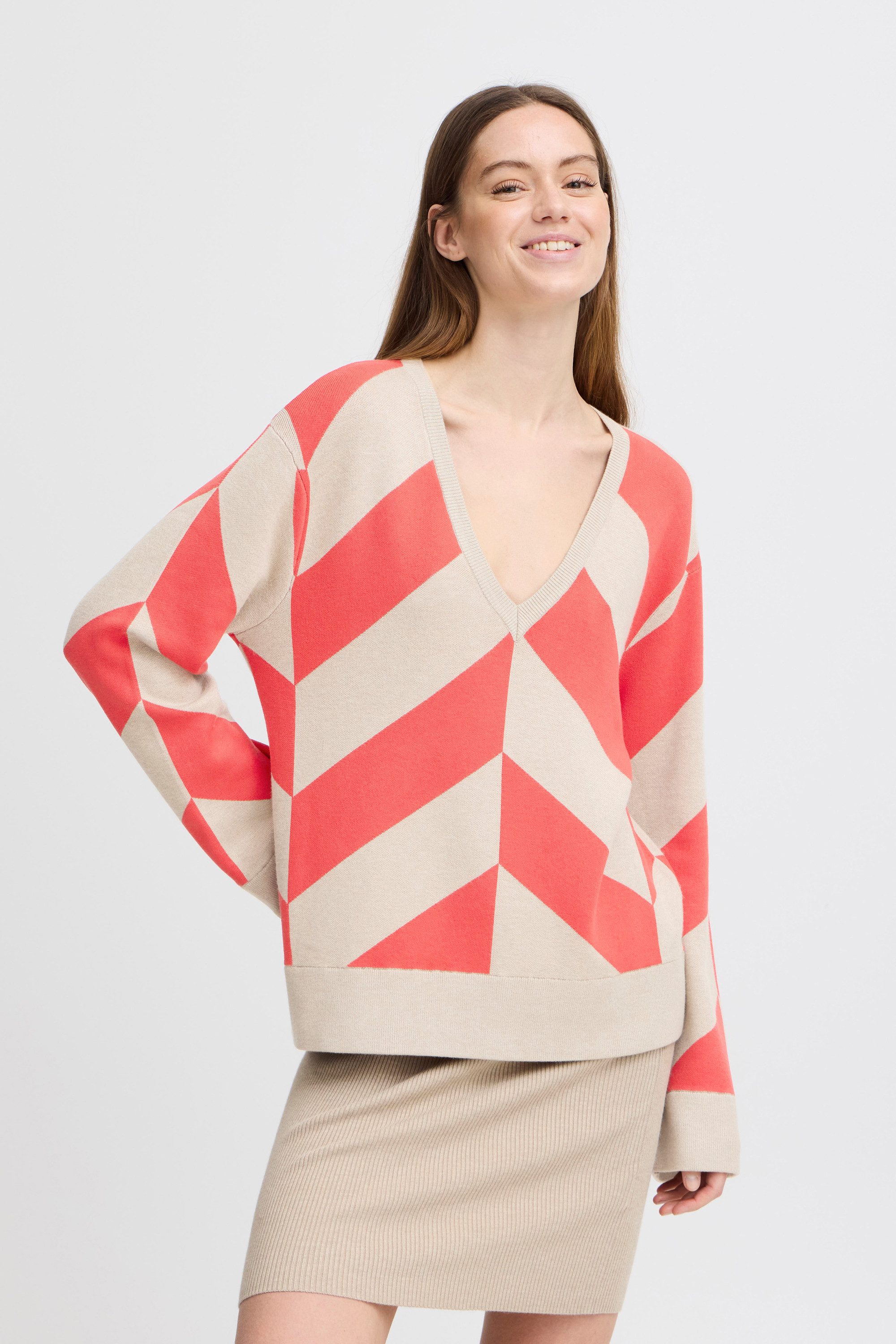 b.young Strickpullover BYMMORLA GEOMETRIC JUMPER - KNIT