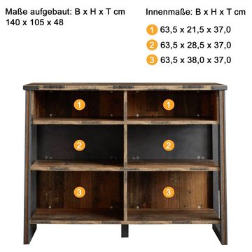 Lomadox Barschrank PROVO-19 Matera anthrazit