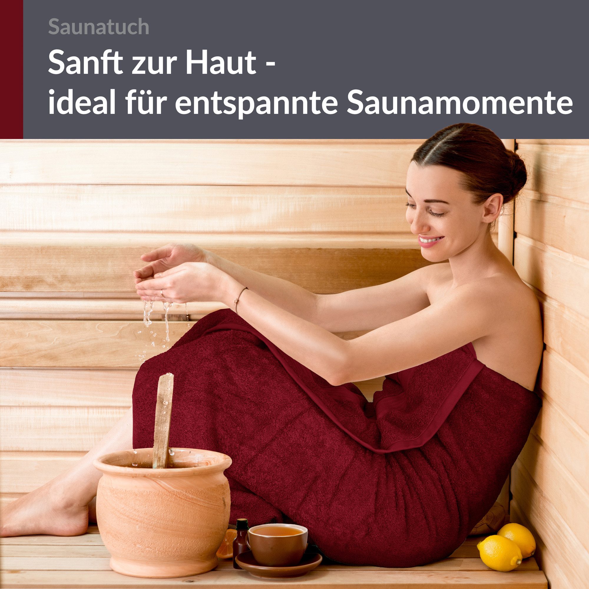 Lashuma Saunatuch XXL Handtuch, Frottee (1-St), Badetuch Damen & Badehandtuch Herren 100x200 cm - Saunahandtuch 80x220 – Bild 4 von 5