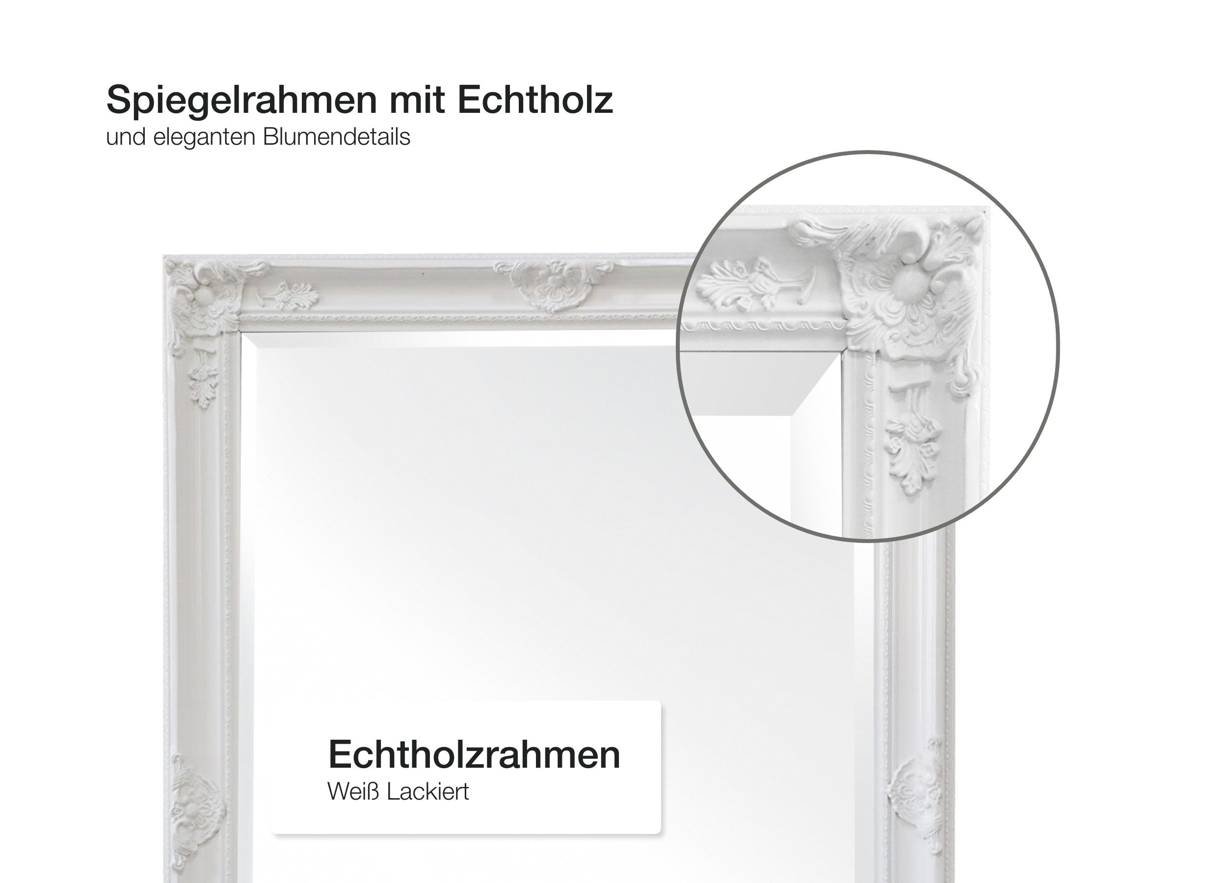 LC Home Spiegel Wandspiegel Barock Spiegel Antik-Stil Ganzkörperspiegel, Antik-Stil – Bild 5 von 5