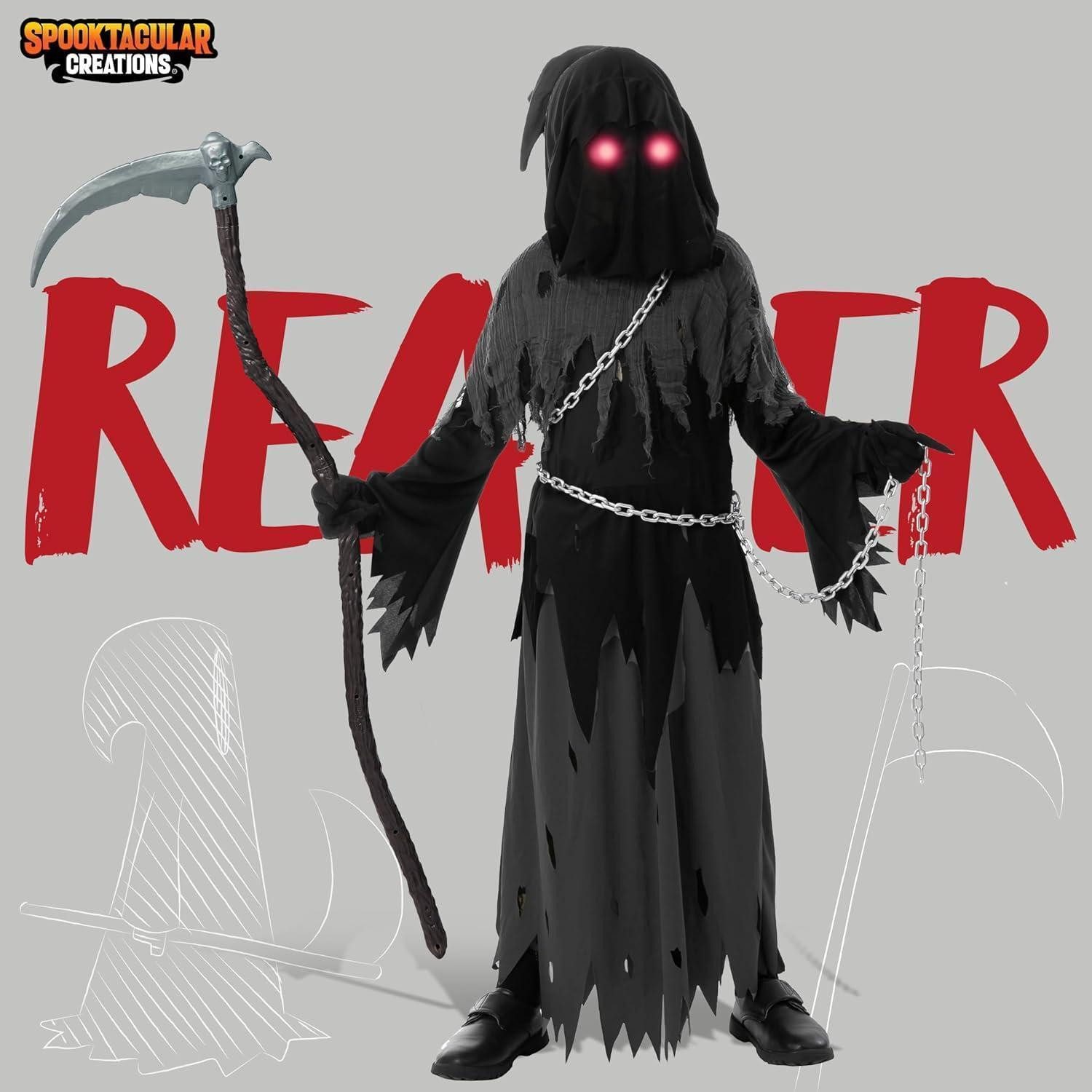 LuxusKollektion Monster-Kostüm Kostüm Sensenmann Jungen Halloween XX-Large (14 - 16 Jahre) Schwarz