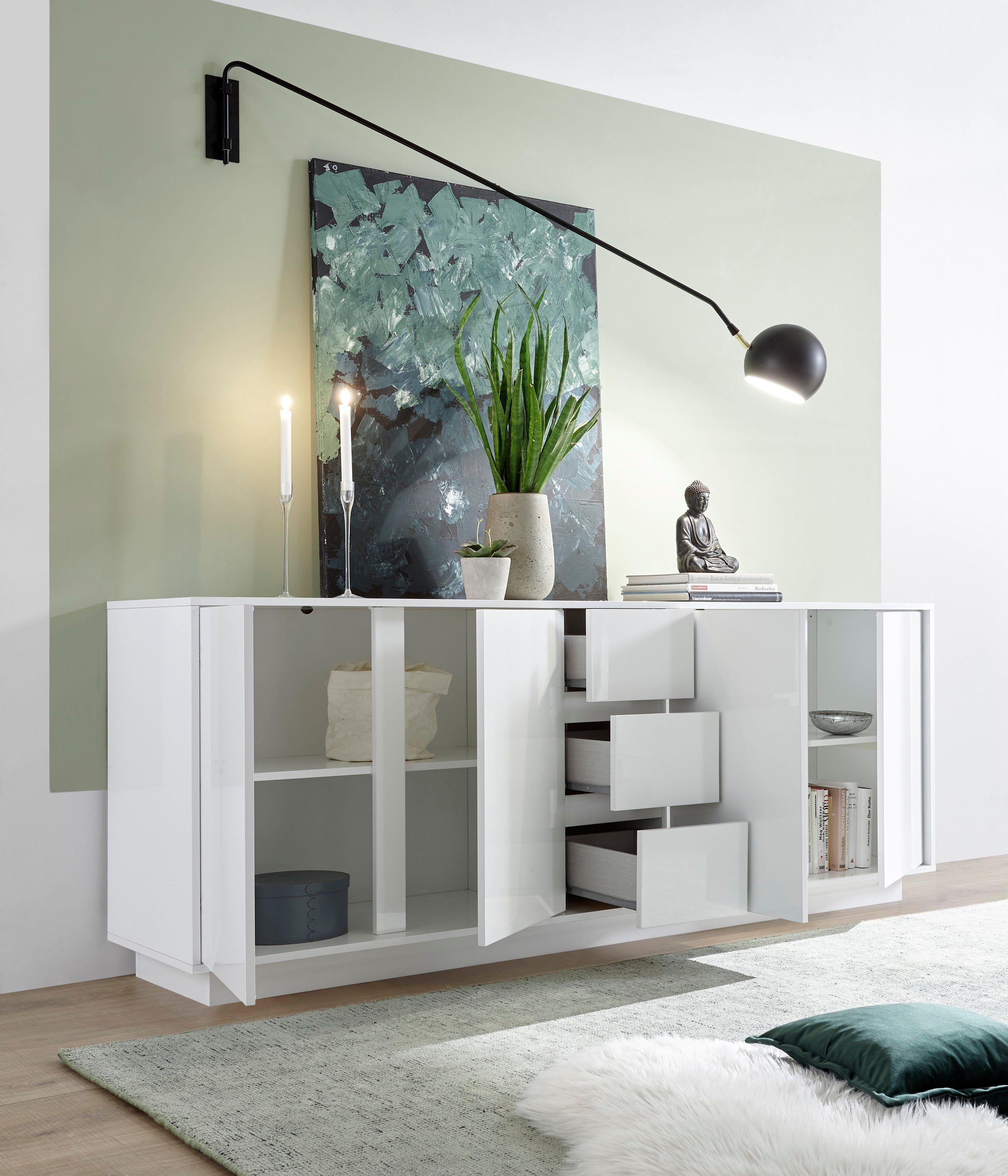 Home affaire Sideboard Ice, grifflos