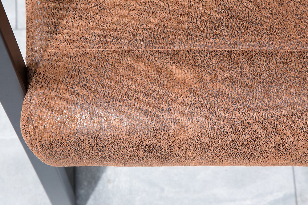 LOFT Microfaser-Bezug vintage braun, mit Sitzbank riess-ambiente 160cm