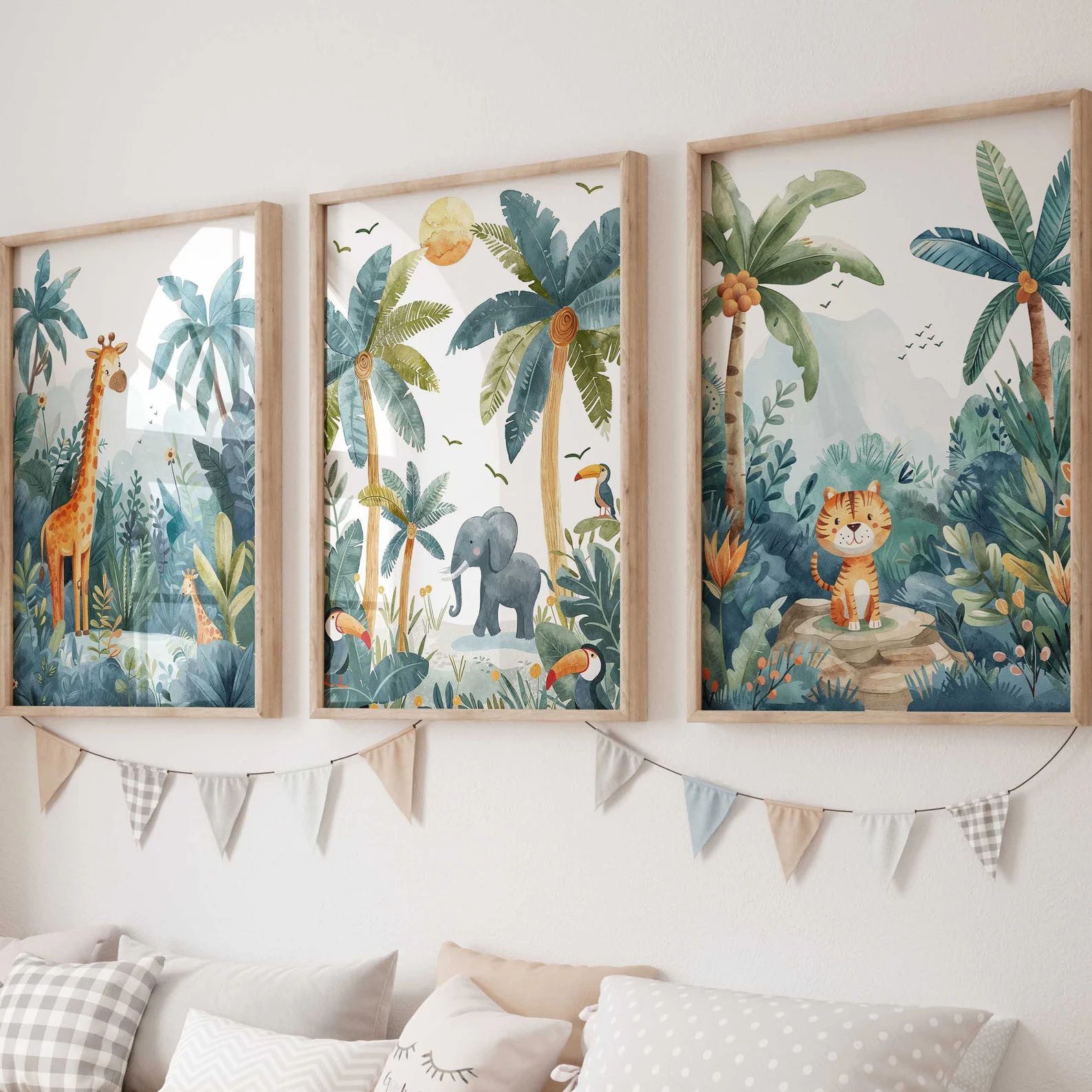 WANDKIND Poster Dschungeltier 3er Set P820, Kinder Poster günstig online kaufen