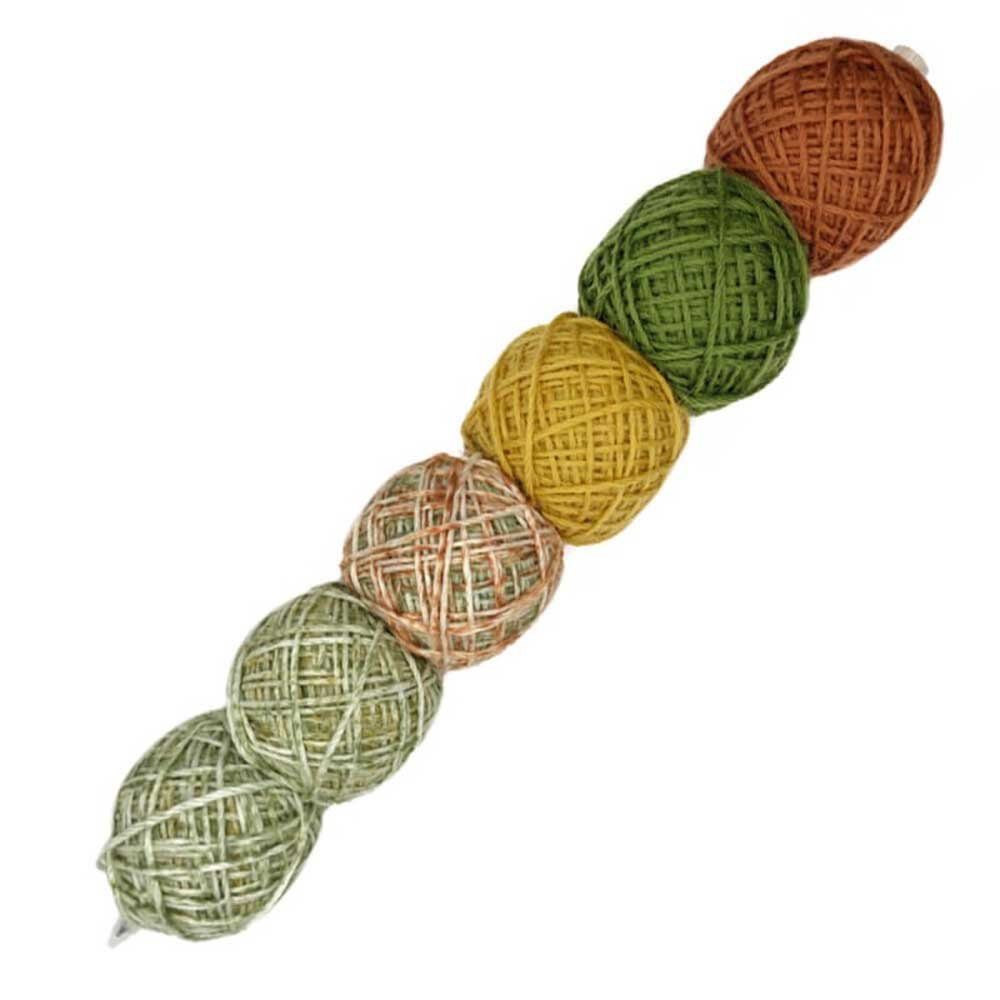 Mondial Arte Wolle Set mit Farbverlauf zum Stricken und Häkeln Häkelwolle, 400,00 m (Strickgarn, Handstrickgarn, Strickwolle, Farbverlaufswolle), 6x30g Bälle auf einem dicken DIY Bleistift