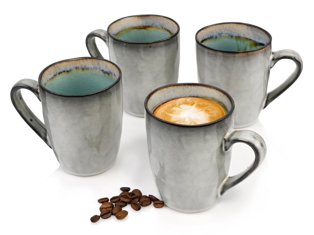 Steingut, SÄNGER 300 Set, Becher erweiterbar Capri Kaffeebecher ml, spülmaschinengeeignet,