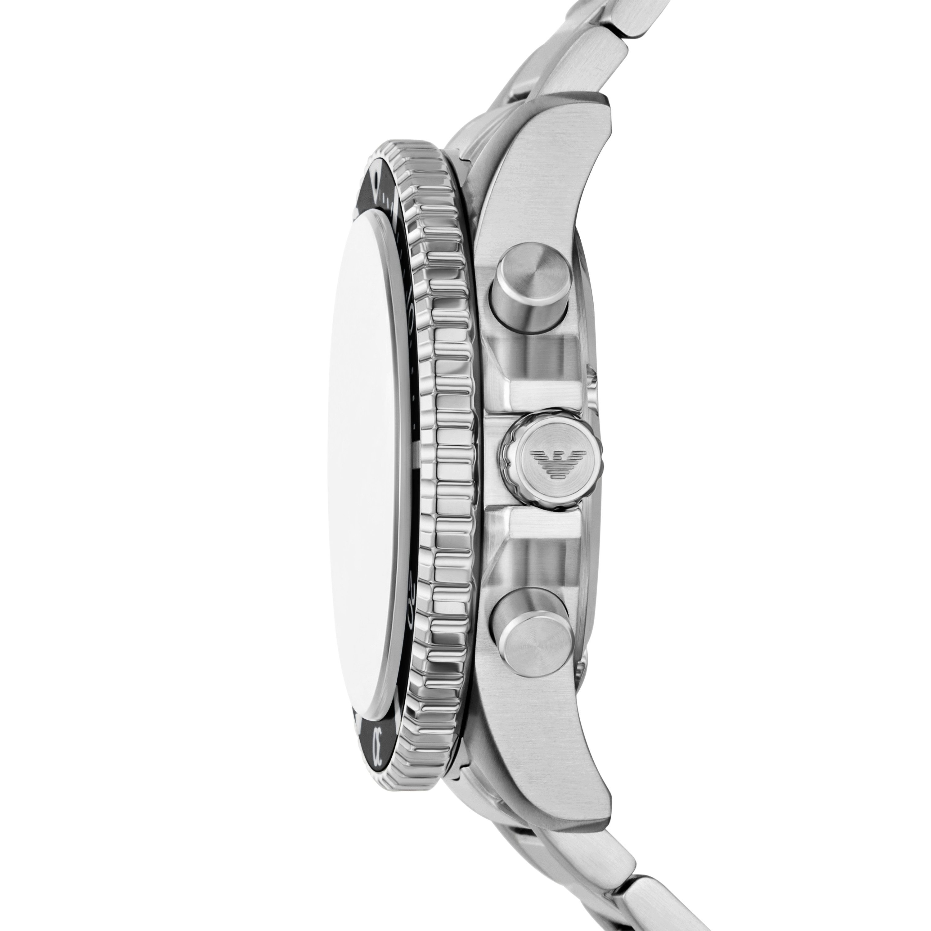 Emporio Armani Chronograph WORLD EXPLORER AR11739, Armbanduhr, Solar, Herrenuhr, Edelstahlarmband, analog, Tag