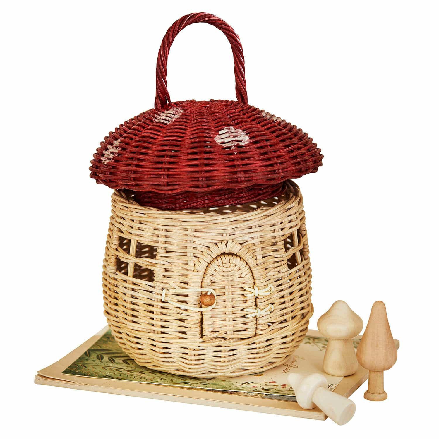 Dekokorb Korb Norilie rot/braun